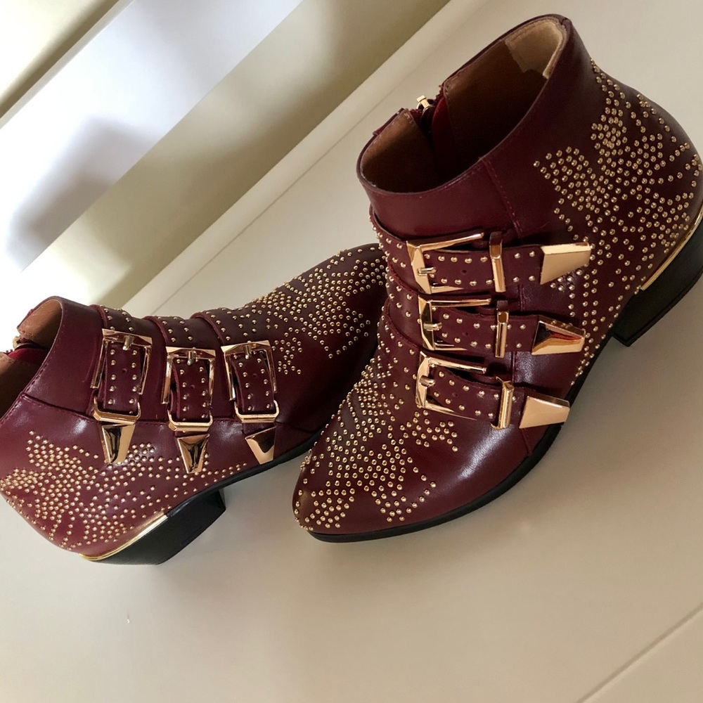 Leather Studded Bootie